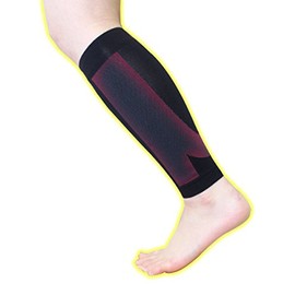 Hayashi Knit Ultra Fixed Thin Supporter, Calf Size, Black, 2 Pieces