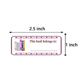This Book Belongs to Stickers,1 x 2.5 Inch Book Plates Stickers for Book Name Stickers and Book Labels(300Pcs)