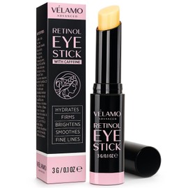 VELAMO ADVANCED Retinol Eye Balm Stick with Caffeine & Peptides – Under Eye Cream for Dark Circles, Puffiness, Fine Lines – Visible Results in 4–8 Weeks – Anti-Ageing & Firming for Mature Skin, 3g