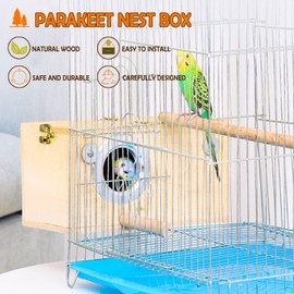 Parakeet Nest Box Budgie Nesting House Cockatiel Breeding Parrots Mating Box for Lovebirds Large and Medium-Sized Birds
