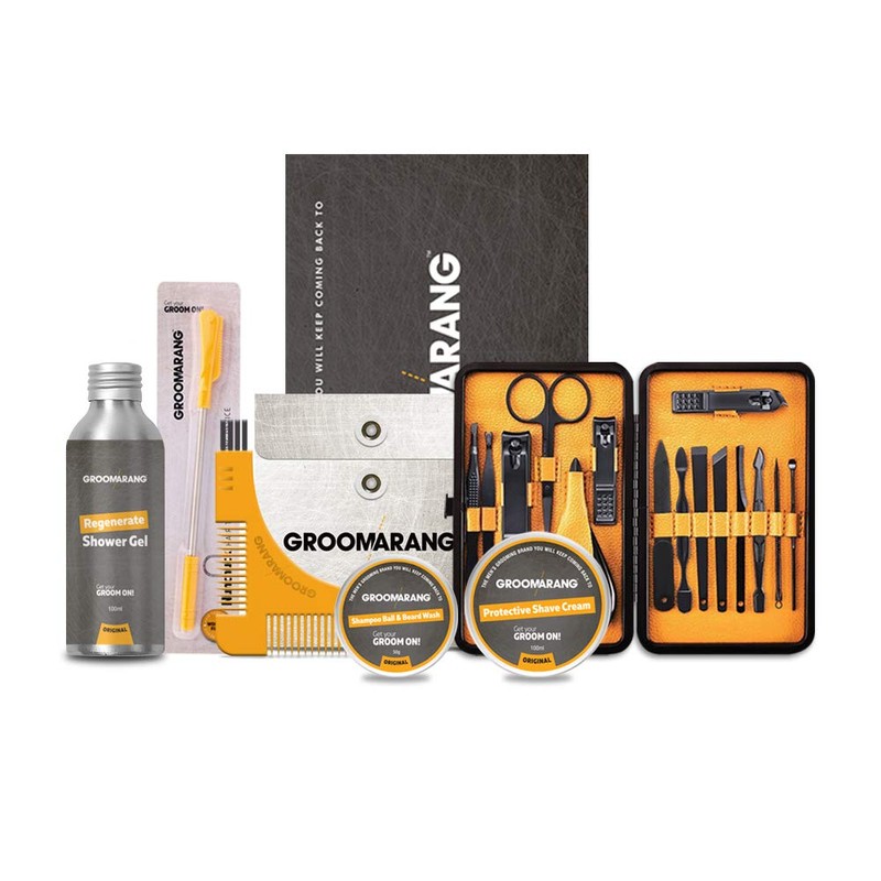 Groomarang 20pc Male Grooming Kit | All in One Mens