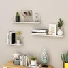 Dixiao 3Pack Wall Mounted Floating Shelves, White Shelves for Bedroom
