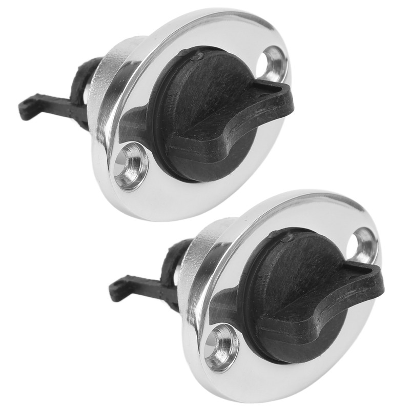 2pcs 316 Stainless Steel Marine Drain Plug Oval Garboard Transom