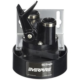 Everpure EV9259-14 QL3 Single Filter Head with Bracket, Shut-off valve, and 3/8 inch NPT threads