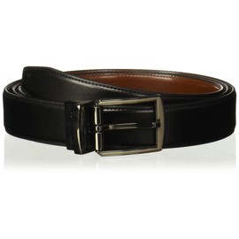 Perry Ellis Men's Big-Tall Portfolio Hi-Lo Belt, Black/Brown Reversible, 50