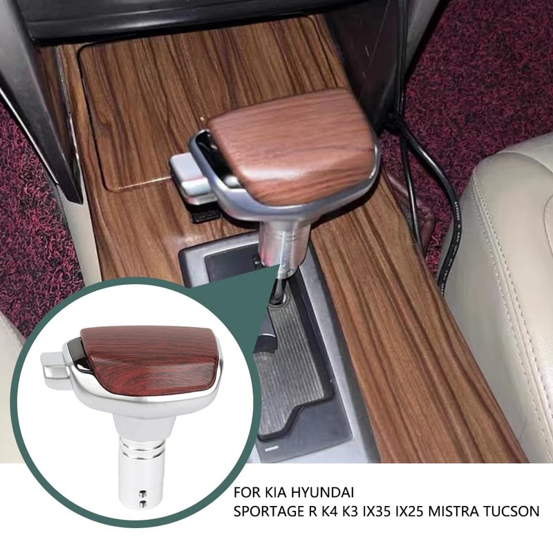 muge racing Gear Shift Knob, PU Leather Metal Automatic Car