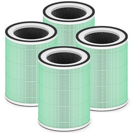 4 Pack Kilo True HEPA Pet Care Filter Replacement Compatible with Afloia Kilo, KILOPLUS, KILOPRO, MIRO, MIRO PRO and MORENTO MR-Kilo, Kalo Air Purifier, 360° 3-Stage Filtration, Green