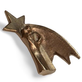 Schöne Weihnachtskrippe Gold Deko aus massiver Bronze 7 x 9,2 x 2,5 cm Heilige Familie als besonderes kleines Geschenk zu Weihnachten x cm