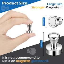 Wukong 16 x 20 mm Strong Magnets for Magnetic Board, Pack of 16 Neodymium Magnets Extra Strong, Magnets Pin Board, Super Magnets for Magnetic Board, Whiteboard, Fridge and Office