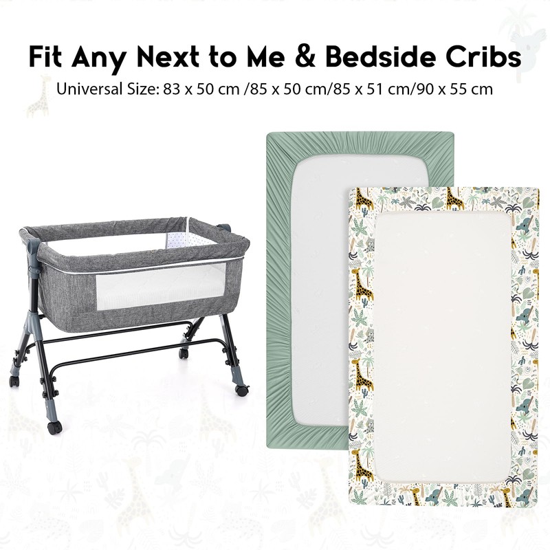 Yoofoss Next to Me Crib Sheets Ultra Soft Crib Sheets