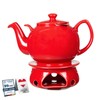 Urban Lifestyle Teapot Warmer Tea Warmer Ceramic (Red) Tea Oven