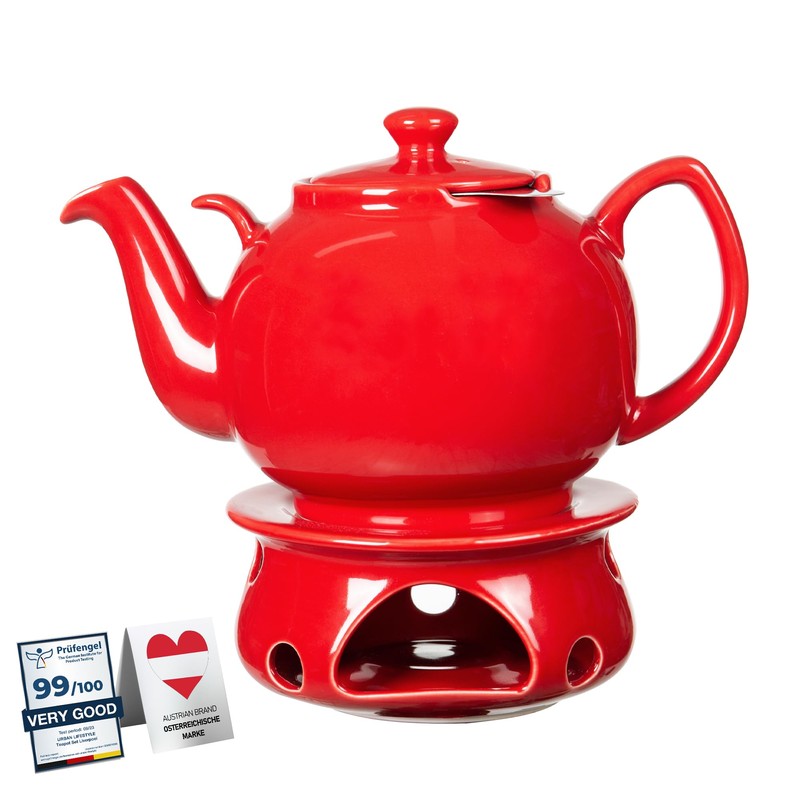 Urban Lifestyle Teapot Warmer Tea Warmer Ceramic (Red) Tea Oven