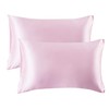 Bedding 4 Homes 2 Pieces Satin Pillowcases with Sleep Mask