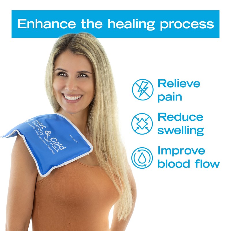 Roscoe Medical Gel Soft Flexible Ice Packs for Injuries, Reusable
