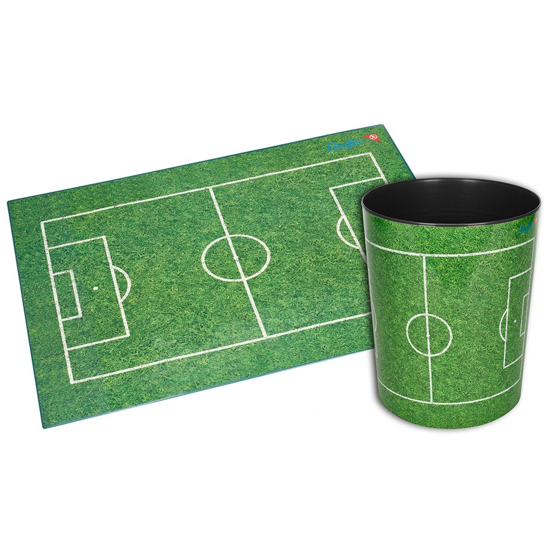 Runner 26665 Motif-paper basket Football field, 13L, round, plastic