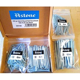 200pc galvanised Round Nails Assortment (100, 75, 50 and 40mm Nails)