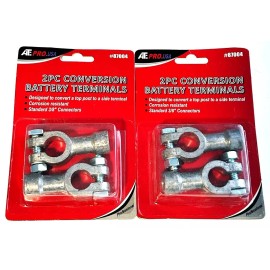 ATE PRO 2 SETS ATE PRO LEAD CONVERSION SIDE TERMINAL BATTERY POST ADAPTERS #87004