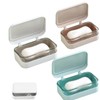 3 PCS Soap Dish With Lid Soap Box with Removable