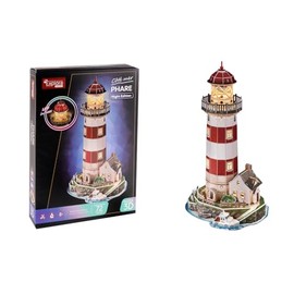 EXPLORA - Faro - Puzzle 3D Luminoso - 540055-72 Pezzi - Livello 6 - Senza Colla o Forbici - Educativo - Gioco di Costruzione - Regalo per Bambini - Modello - Dai 8 anni in su