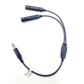 WODASEN GA Dual Plugs (3/16" Mic plug (PJ-068) &1/4" (PJ-055) Speaker plug) General Aviation Headphone to U174/U Helicopter Nexus TP-120 Plug Military Headset Adapter Connector for Pilot Convert Cable