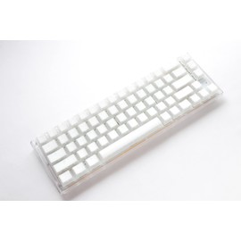 Ducky One 3 SF Aura Clear White 65% Hotswap RGB LED Double Shot PBT Mechanical Keyboard Cherry MX Silent Red