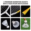 Olybeaka Outdoor Badminton Set 20 ft with Net for Backyard