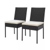 COSTWAY Set of 2 Patio Outdoor Garden Furniture Rattan Wicker