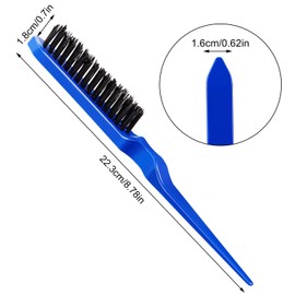 6 cepillos de pelo de nailon, tres filas, peine de cola de rata para peinar la espalda, rasgaduras de raíces para añadir volumen y cuidado del cabello, masaje del cuero cabelludo para el crecimiento del cabello