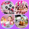 WUIOWPPIC 6 Pcs Silver Disco Theme Party Honeycomb Centerpieces