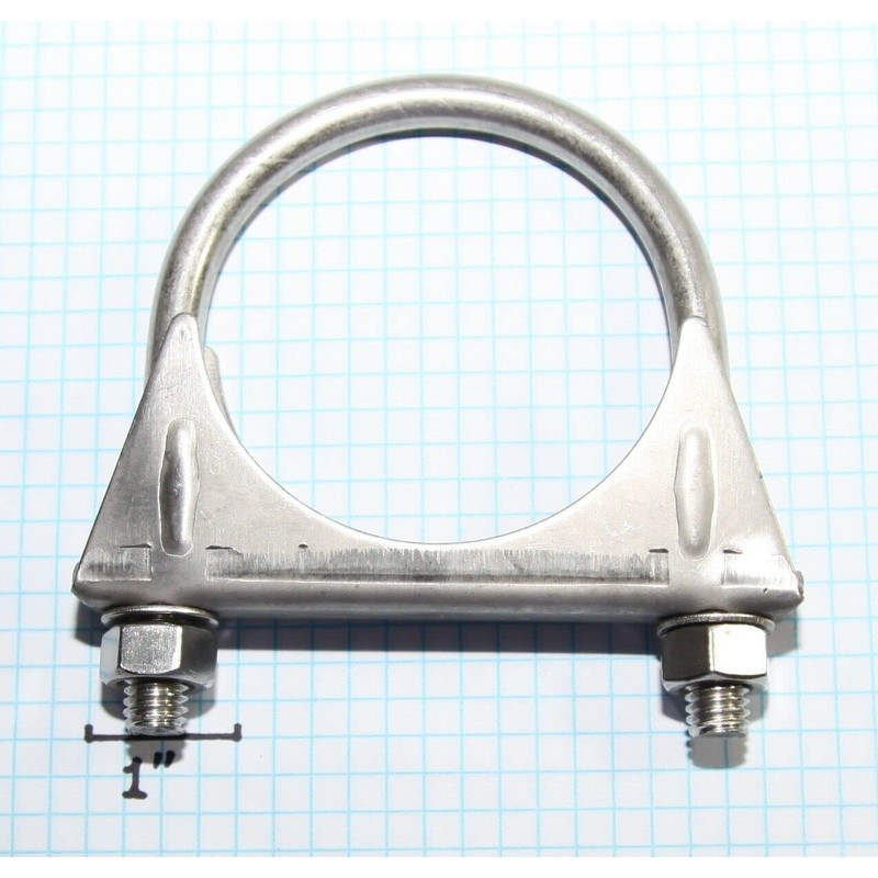 3 Inch Stainless Steel Heavy Duty U-Bolt Exhaust Muffer Clamp