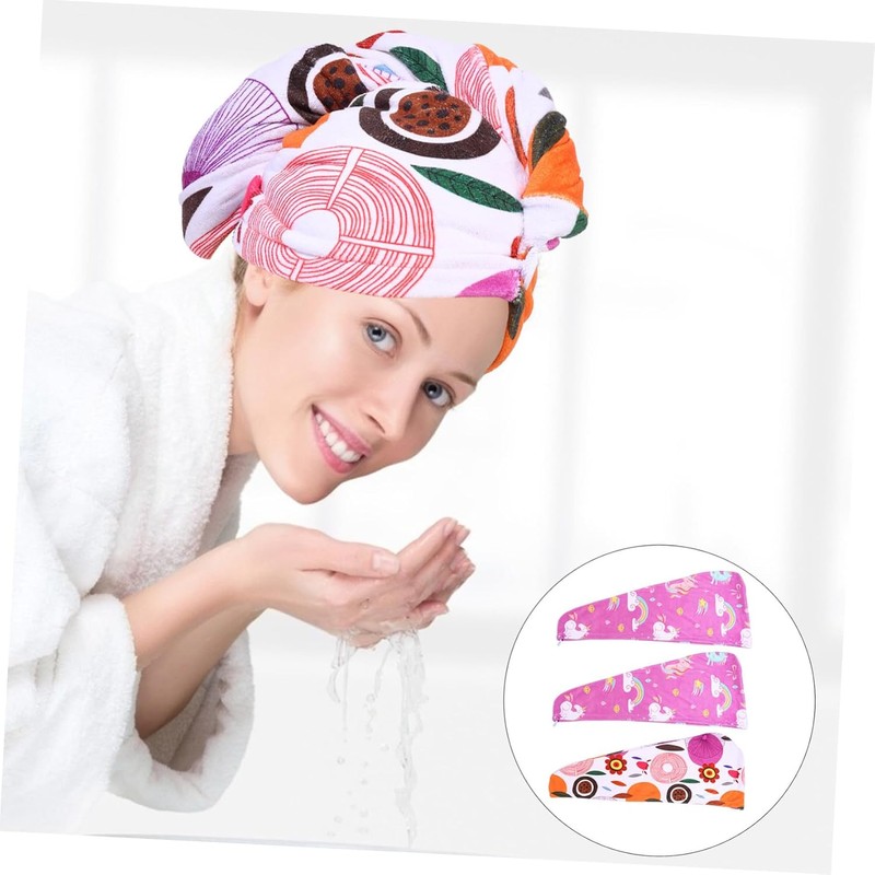 3 Piezas Toalla Secado Rápido de Microfibra para Cabello de