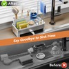 Laveshop Sponge Holder for Kitchen Sink, Rustproof Stainless Steel Sink