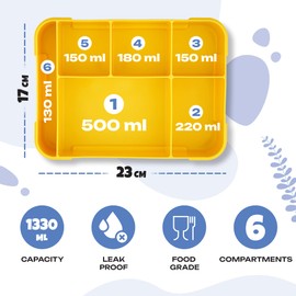 LUNCHHERO Bento Box Lunch Box Kids with Compartments - [Grade 1.2] - BPA Free Lunch Boxes for Kids - Kids Bento Lunch Box with Leak-Proof Sauce Box & Cutlery - Snack Box, Lunchbox for Boys & Girls