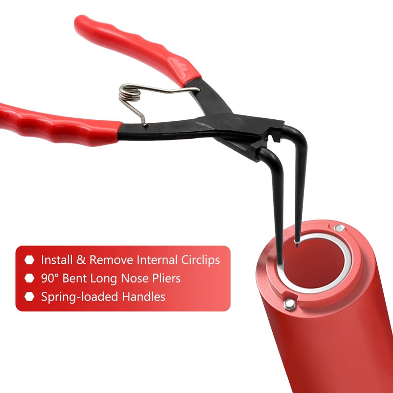 MFBJXC Snap Ring Pliers, 90 Degree Long Nose Pliers Internal