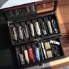 Pocket Knife Display Case for men collection holder 15-17 folding