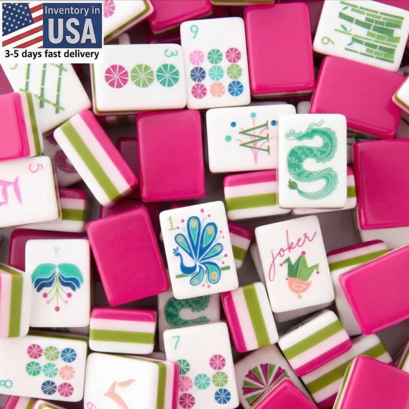 American Mahjong US Local Stock Acrylic American Mahjong Tiles Pink