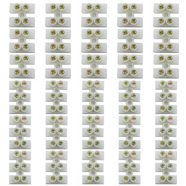 Zreneyfex 30 Pack Terminal Cable Connectors, Quick Connect Screw Terminal Block, 2/3 Position Butt Terminal Block Clamp Wire Terminal Wiring ST2P and ST3P