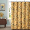 NDDYCU Mustard Yellow Cotton Floral Shower Curtain,Vintage Anthropologie Shower Curtains