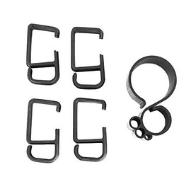 VIVO Black Cable Management Clips for Desk Monitor Stands, 1 Pole Clip and 4 Arm Clips for Monitor Mount Wire Organizer, PT-SD-WC05C