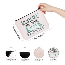 Jane Book Fans Gift Movie Lover Gift Run Like Mr. Collins Just Proposed Zipper Pouch Makeup Bag (Mr. Collins Proposed CA)