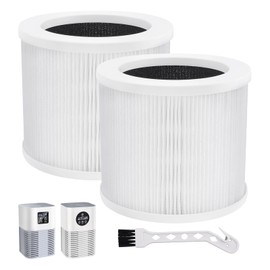 Ktxaby 2 Stück A1 Ersatzfilter kompatibel mit VEWIOR Luftreiniger HQSC-50, HQKJ-80, AMEIFU AP01W, A1W, KOIOS HQKJ-50 Luftreiniger, 3-in-1 H13 True HEPA Luftreiniger-Filter