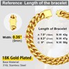 Cuban Link Bracelet for Mens Gold Plated Stainless Steel Bracelets