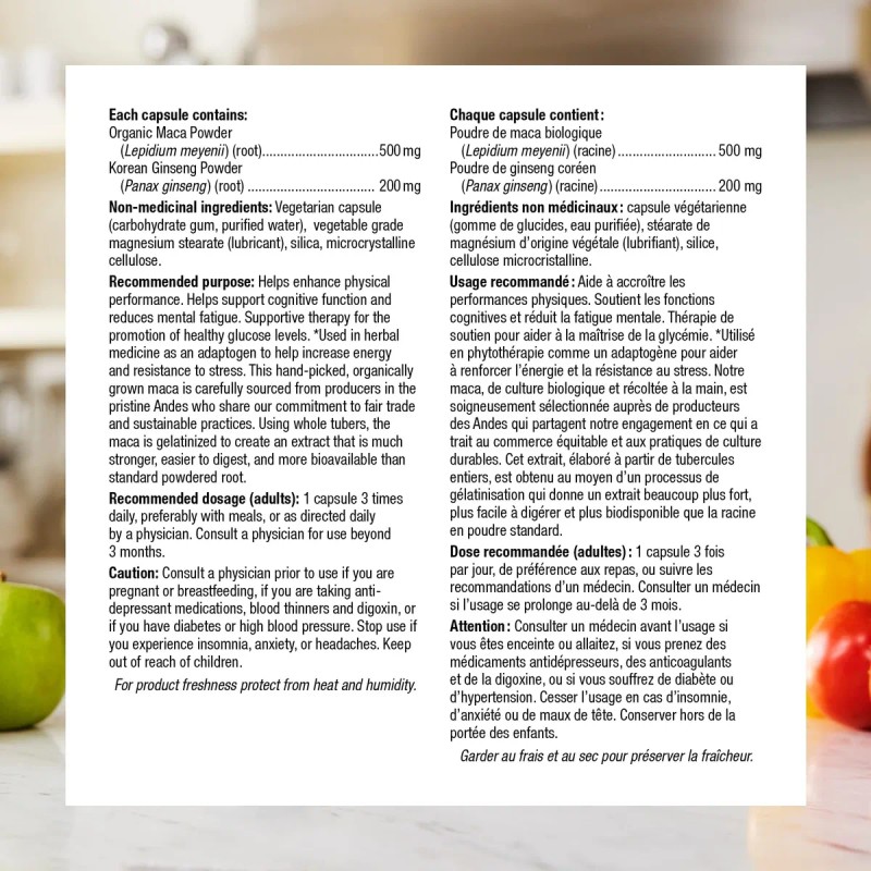 Webber Naturals Maca Energy 150 Cápsulas Vegetarianas