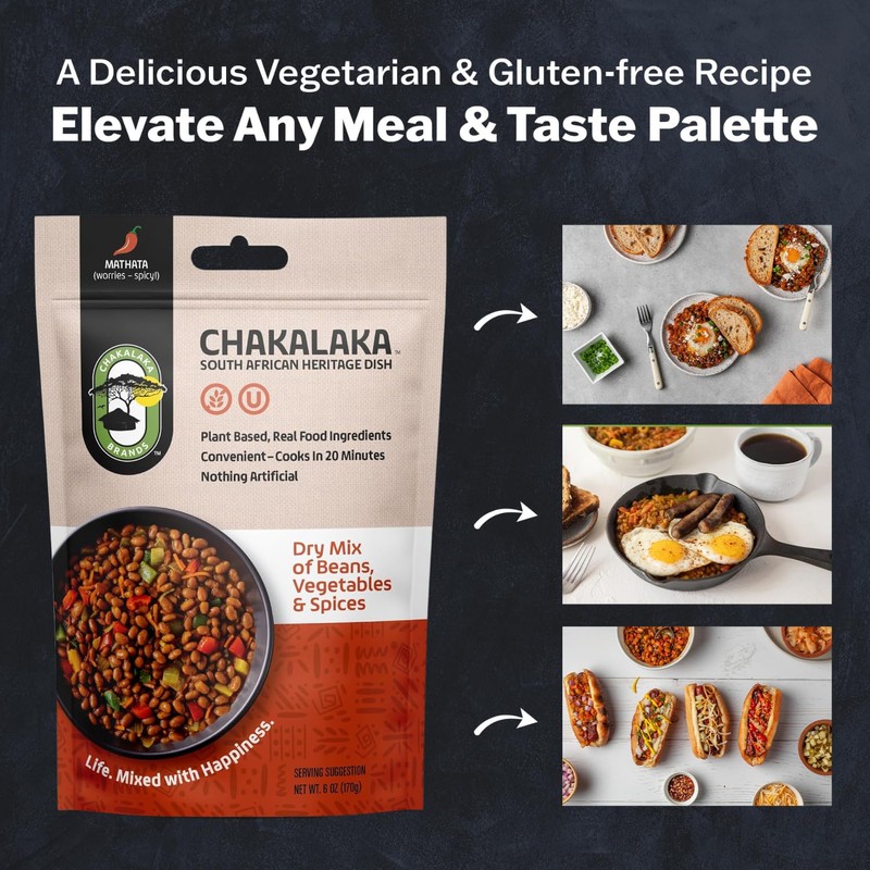 Chakalaka Vegetarian Dried Bean Mix - South African Side Dish
