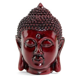We pay your sales tax Buddha Head Figurines Peace Smiling Shakyamuni Meditating Blessing Mercy & Love Peaceful Statue Home Office Decor Housewarming Gift Chinese Feng Shui Idea (5''H)