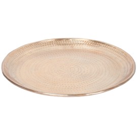 Imera Oriental Aluminium Tray 30 cm | Moroccan Tea Tray in Gold | Oriental Gold Tray Gold | Oriental Decoration on the Set Table