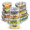 JoyJolt 24pc Borosilicate Glass Storage Containers with Lids | 12