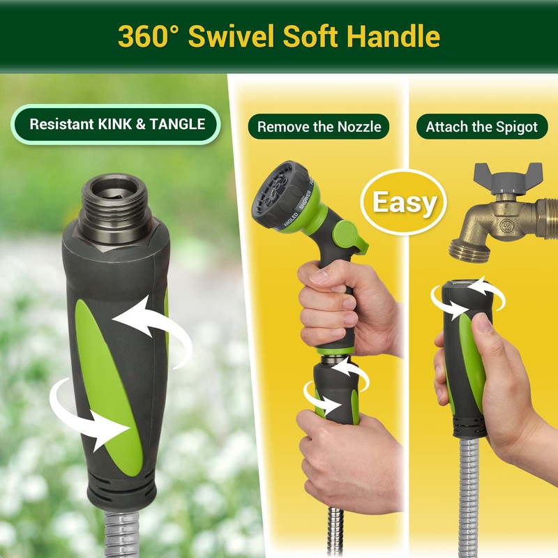 360 GADGET Garden Hose - Water Hose 25 FT with