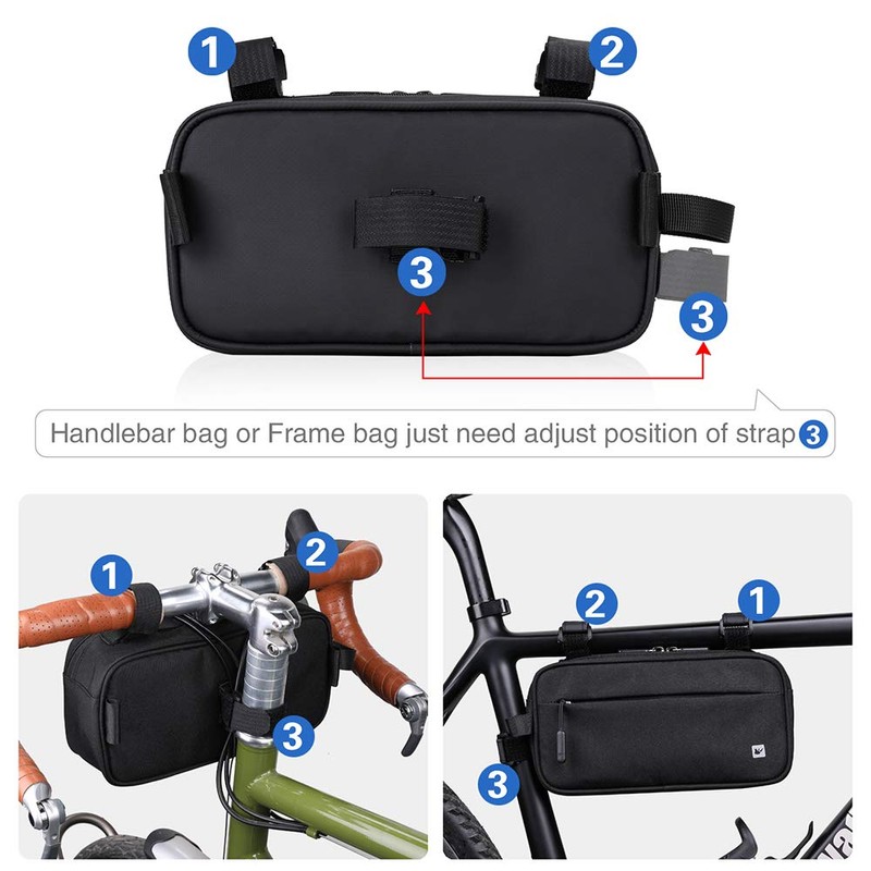 Rhinowalk Bicycle Front Bag, Handlebar Bag Waterproof Multi-functional Front Bag
