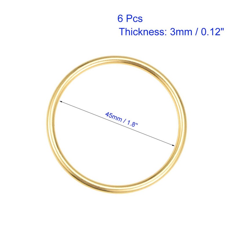 Unifizz Zinc Alloy O Rings 35mm Inner Diameter 3mm Thick